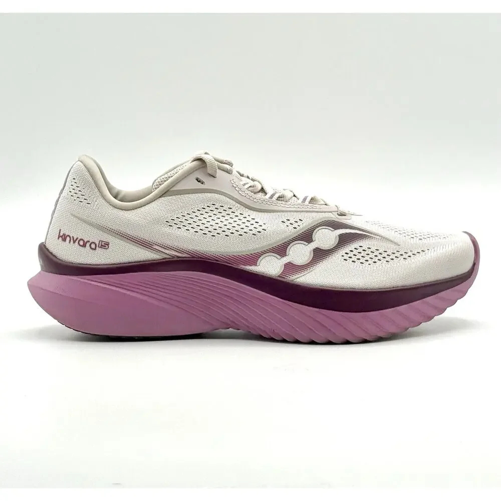 Saucony Kinvara 15 Purple Grey Running Shoes Women's Size 8 - S10967-240 - VGC